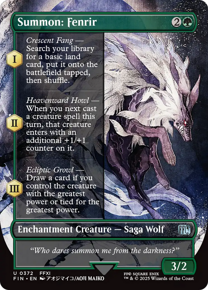 Summon: Fenrir (Borderless) [FINAL FANTASY]