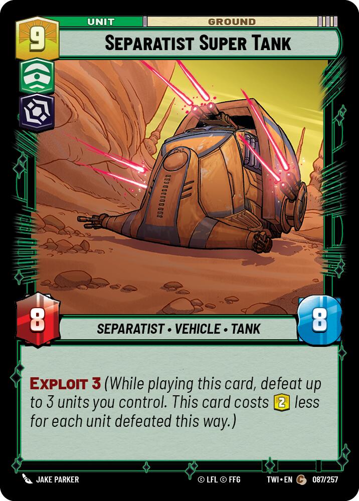 Separatist Super Tank (087/257) (087/257) [Twilight of the Republic]