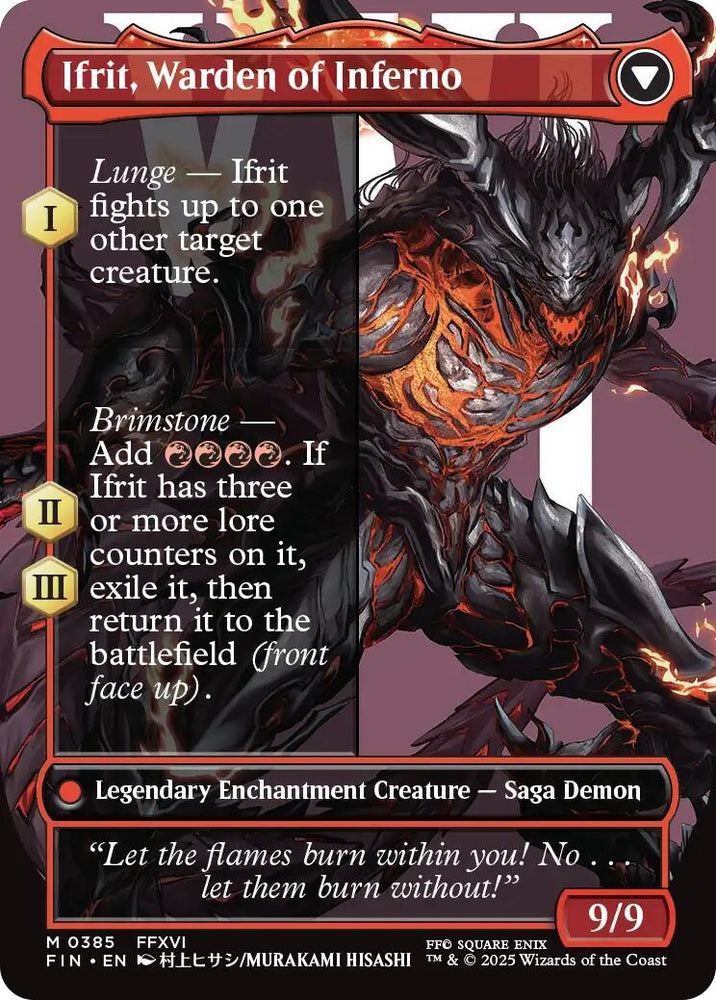 Clive, Ifrit's Dominant // Ifrit, Warden of Inferno (Borderless) (0385) [FINAL FANTASY]