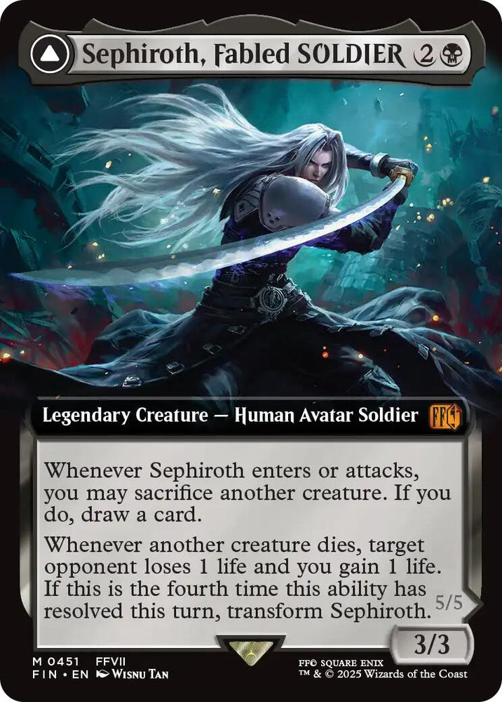 Sephiroth, Fabled SOLDIER // Sephiroth, One-Winged Angel (Extended Art) [FINAL FANTASY]