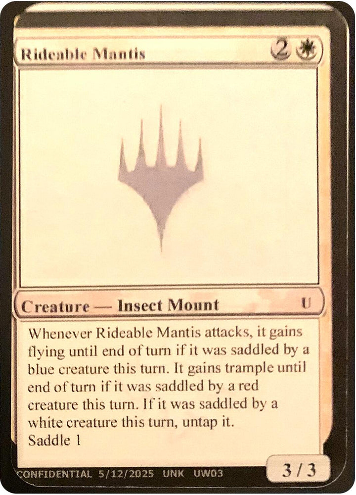 Rideable Mantis [Unknown Event]