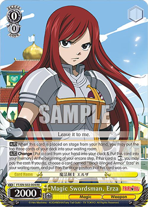 Magic Swordsman, Erza (FT/EN-S02-004 R RE) [Fairy Tail Chronicle Set]