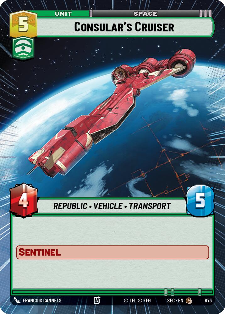 Consular's Cruiser (873) (Hyperspace Foil) (873) [Secrets of Power]