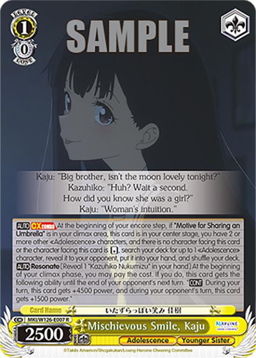 Mischievous Smile, Kaju (MKI/W126-E007 R) [Makeine: Too Many Losing Heroines!]
