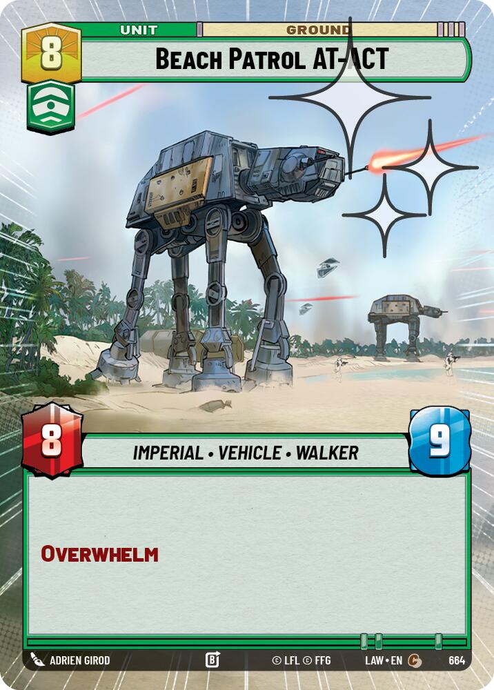 Beach Patrol AT-ACT (664) (Hyperspace Foil) (664) [A Lawless Time]