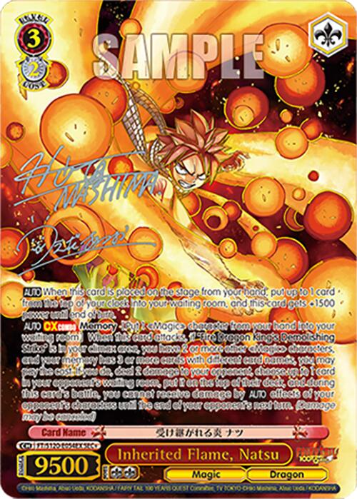 Inherited Flame, Natsu (FT/S120-E054EX SEC+) [FAIRY TAIL 100 YEARS QUEST]