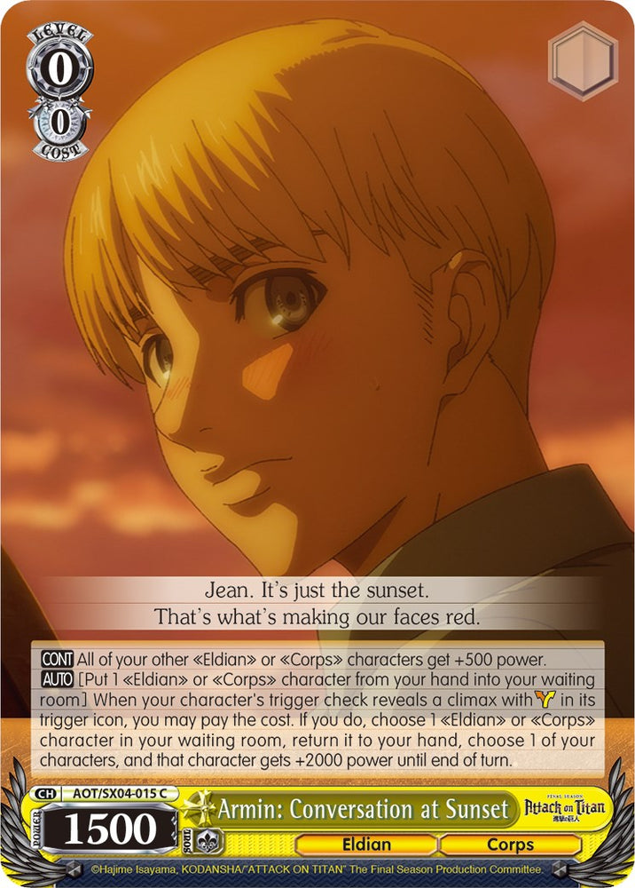 Armin: Conversation at Sunset [Attack On Titan: Final Season]